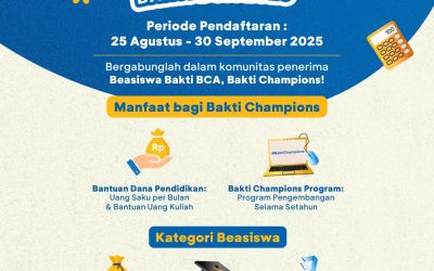 PEMBUKAAN PENDAFTARAN BEASISWA BAKTI BCA TAHUN 2025